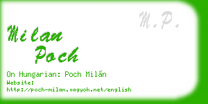 milan poch business card